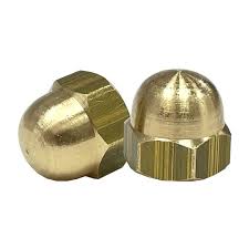 1/8BSW HEX DOME NUTS BRASS