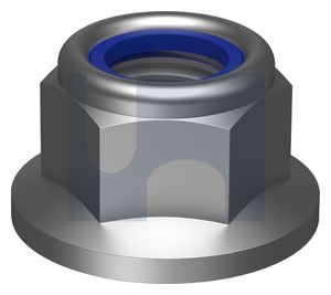 M5 HEX FLANGED NYLON INSERT LOCK NUTS 304 S/S