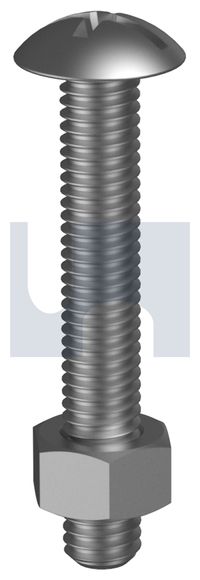 1/4 x 1 1/4" ROOFING BOLTS ZINC