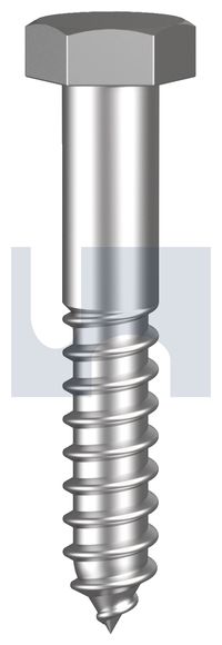 M16 x 75mm HEX COACHSCREWS GAL