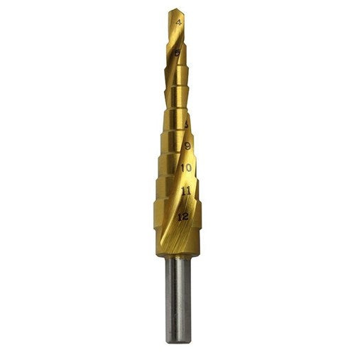 4mm - 12mm SPIRAL FLUTE STEP DRILL