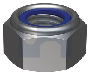 1/4UNC HEX NYLOC NUTS ZINC