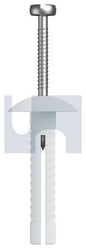 6.5mm x 100mm MUSH NYLON NAIL IN ANCHORS ZINC