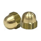 1/4BSW HEX DOME NUTS BRASS