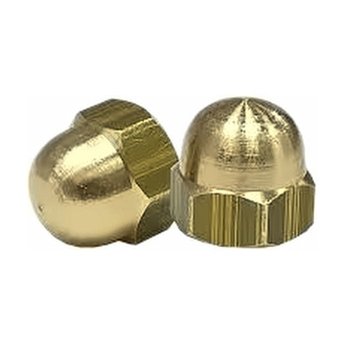 1/8BSW HEX DOME NUTS BRASS