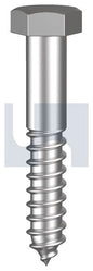 M12 x 40mm HEX COACHSCREWS GAL