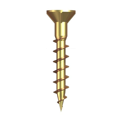 8G X 50 CSK CHIPBOARD SCREWS Y/ZINC