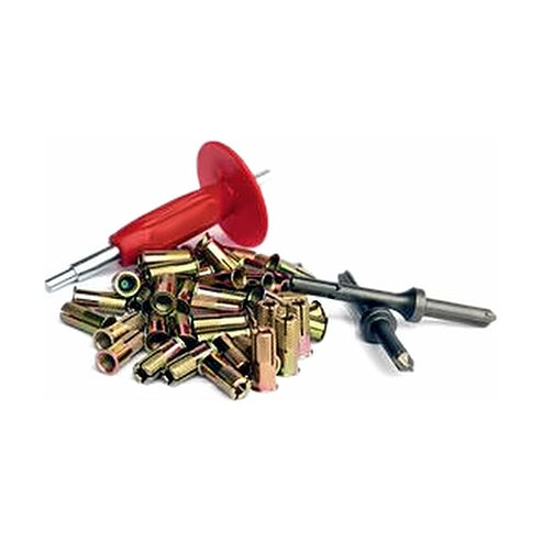 M10 DROP IN ANCHOR BUCKET C/- DRILL & SETTING TOOL ZINC