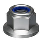 M8 HEX FLANGED NYLON INSERT LOCK NUTS 304 S/S
