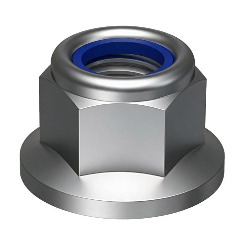 M3 FLANGED NYLON INSERT LOCK NUTS 304 S/S