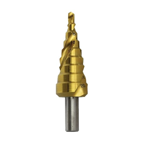4mm - 20mm SPIRAL FLUTE STEP DRILL